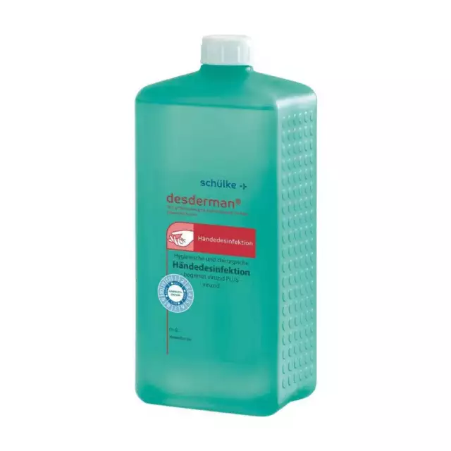 Desinfección de manos Schülke desderman (sin colorante/perfume) - 1 litro | botella