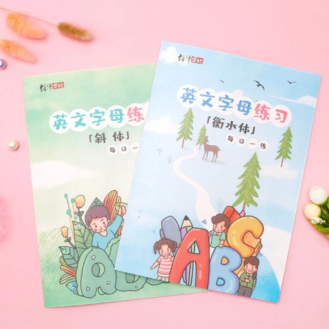 2 piezas cuaderno de escritura en inglés cartas en inglés cuaderno de ejercicios