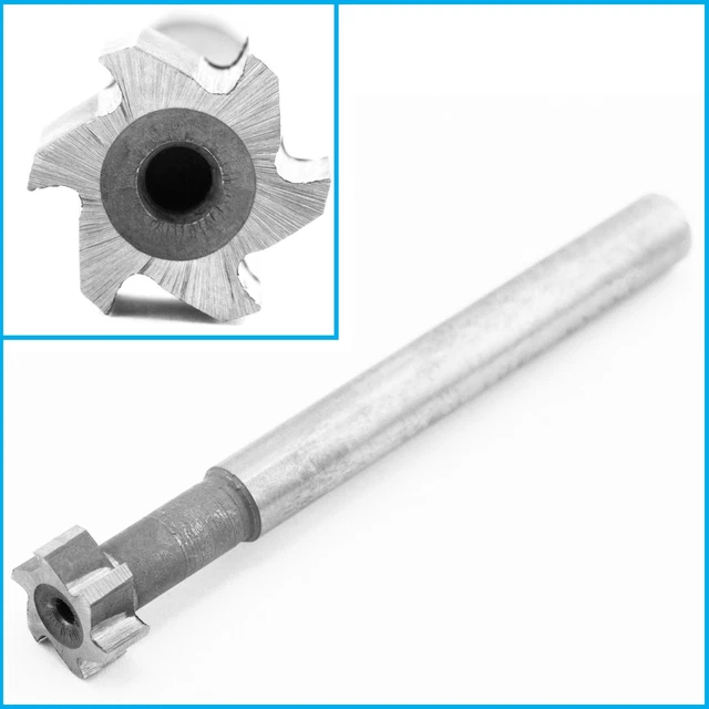 10mm x 4mm HSS 6 Flute T-Slot Milling Cutter Mill End Metalworking Drilling