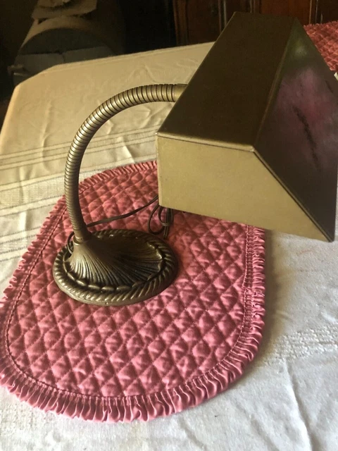 Vintage Industrial Art Deco Gooseneck Flexible Arm Desk Lamp Light         n