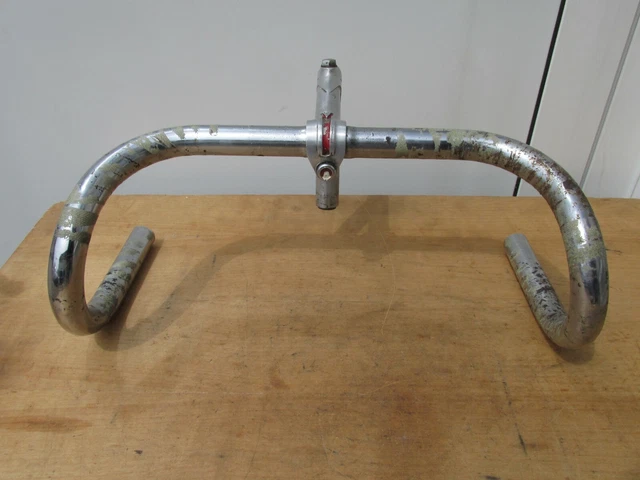 ensemble aluminium guidon potence pivo vélo ancien