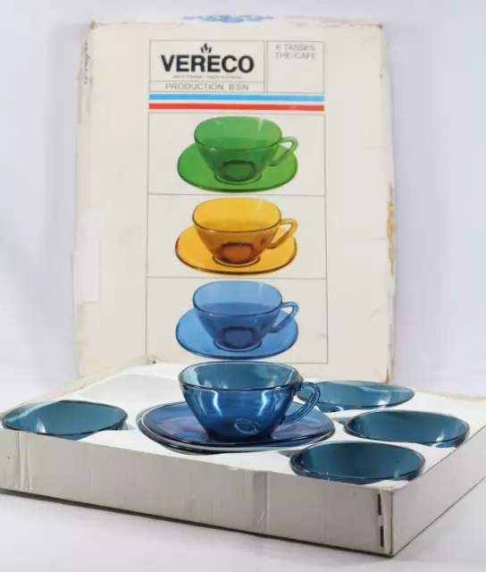 VERECO - 6 Tasses à Thé / Café - en Verre trempé - Made In France