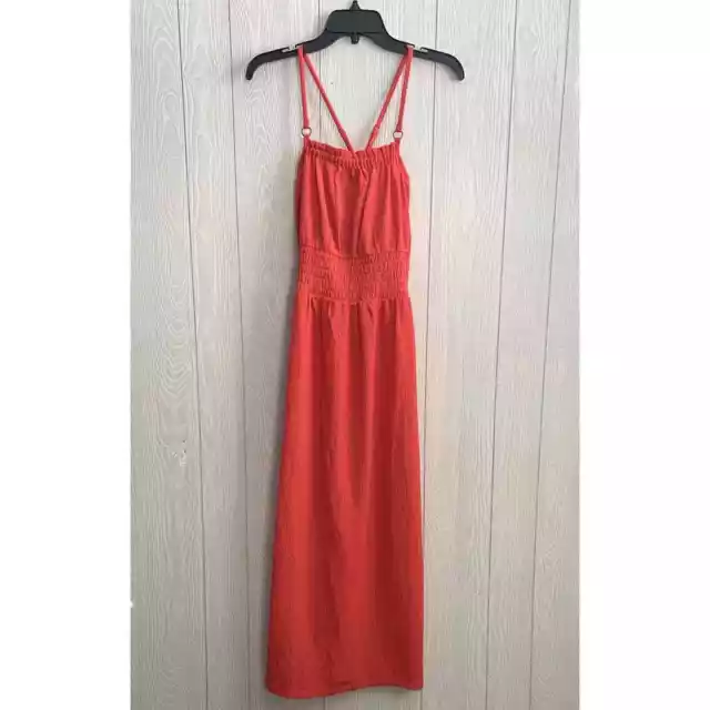 Michael Kors Geranium Coral Sleeveless Midi Dress Size XS NWOT