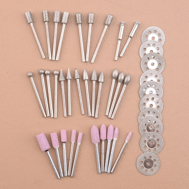 42PCS Diamond Grinding Carving Cutting Wheel Burr Bit Set For Rotary Tool Hot