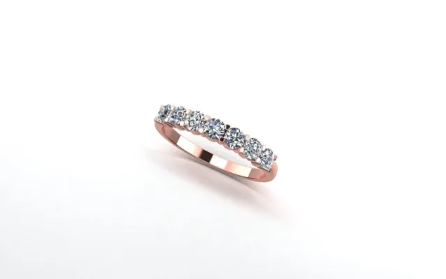 Anillo fino de boda para mujer con piedras preciosas hechas a mano con...