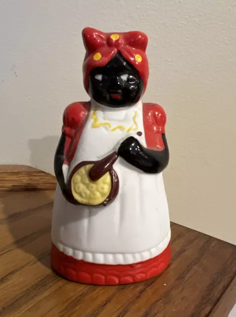 Vintage Porcelain Bell African American Lady Scotty