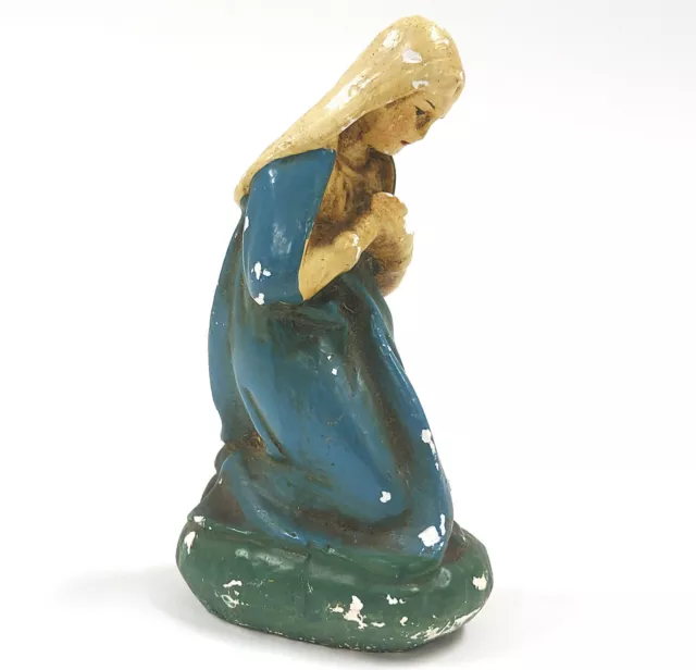 Vintage Nativity Plaster Figurine 13cm Christmas Chalkware AF531