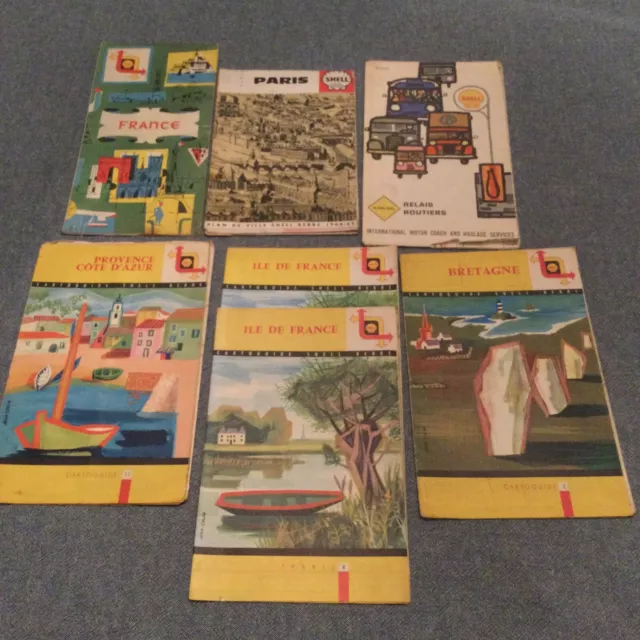 Lot De 6 Cartes Publicitaire Shell Détails Voir Description État D Usage