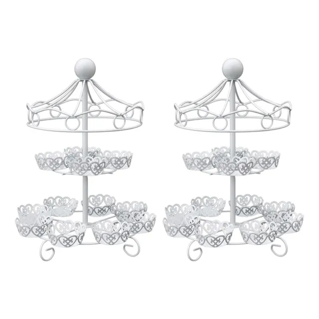 2X(5 Mariage Metal Or 3 Couches Gateau Support Poignee Centre Kit Tringles  Rac4)