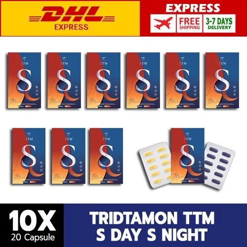 DHL EXPRESS 10X TRIDTAMON TTM S Day S Night Burn Detox Fat Weight Loss 20 Caps