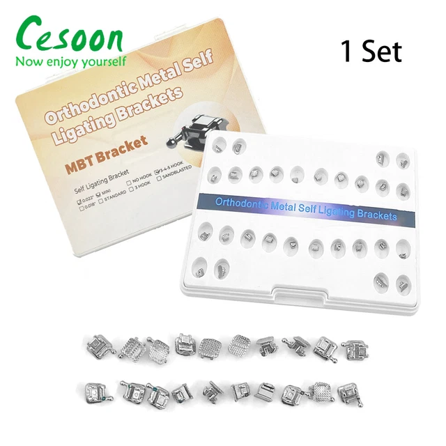 Dental Brackets Orthodontic Brace Passive Self Ligating Mesh Base Mini MBT 0.022
