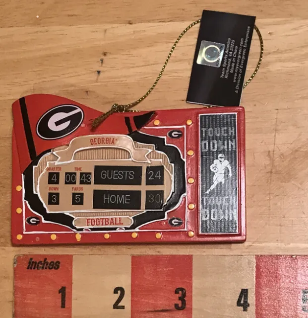 Georgia Bulldogs football NCAA￼ Scoreboard Ornament - New With Tag Resin