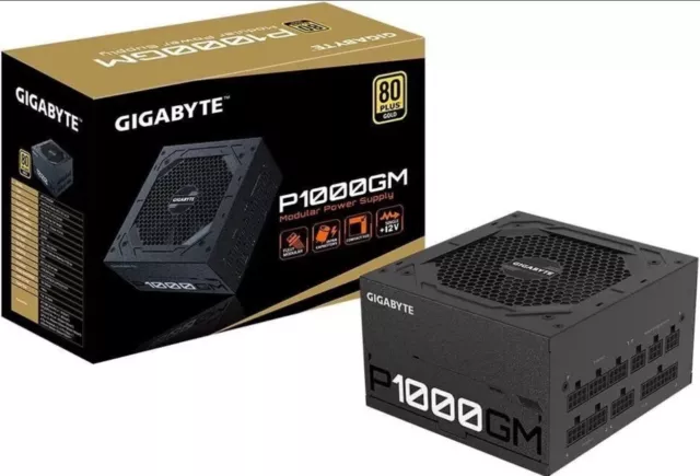 Fuente de alimentación Gigabyte 1000W 850W 750W 80 PLUS Gold P1000GM P850GM enchufe Reino Unido