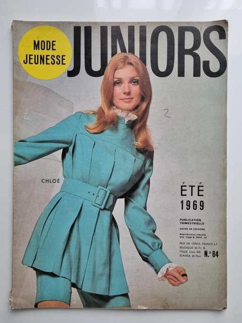 MAGAZINE MODE FASHION JUNIORS été 1969 mode jeunesse EUR 10,00