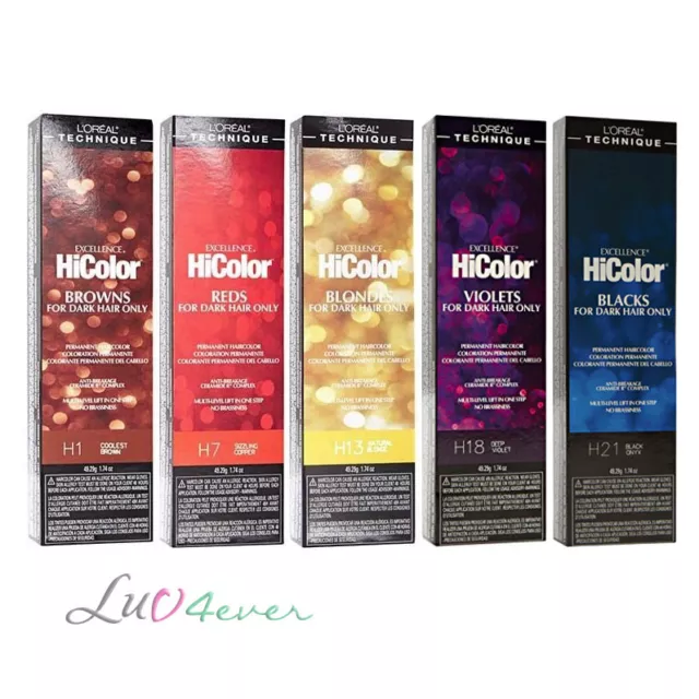 L'Oreal Excellence HiColor HiLights for Dark Hair 1.74oz (Choose from 23 colors)