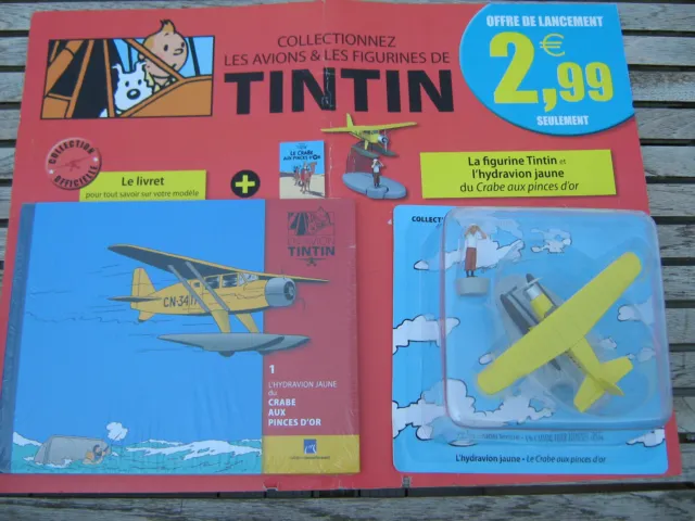 Les avions et Les figurines de TinTin . Le Crabe Aux Pinces D'Or N1