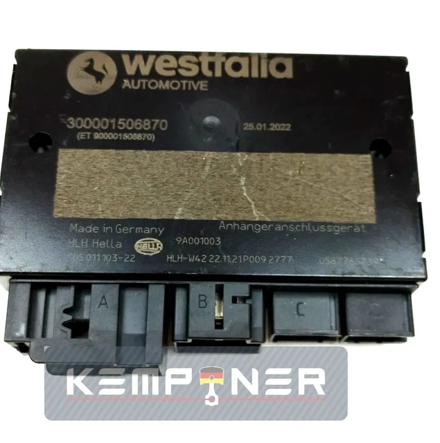 300001506870, Orig. Westfalia, AHK unità di controllo gancio rimorchio, f. VW Au