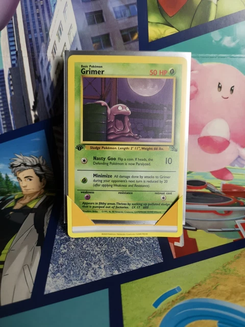 Grimer - 48/62 - 1st Edition - Fossil - 1999 WOTC - Pokémon TCG Card - NM