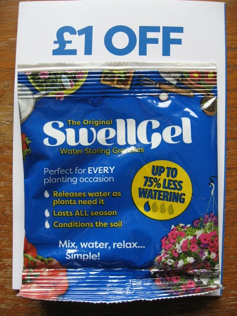 20g Swell Gel Water Storing Granules Brand New PLUSa £1.00 Off Voucher for a 1Kg