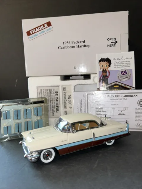 Danbury Mint 1956 Packard Caribbean Hardtop 1:24 Diecast Car Box & Title