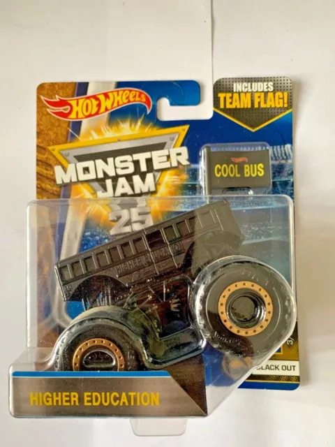 HOT WHEELS MONSTER Jam HIGHER EDUCATION Black Out 3 3 2017 1 64 3