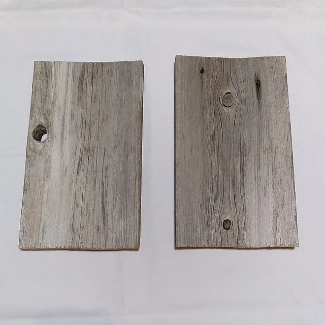 12" Reclaimed Old Fence Wood Planks Crafts Distressed Set Of 2 Boards 2