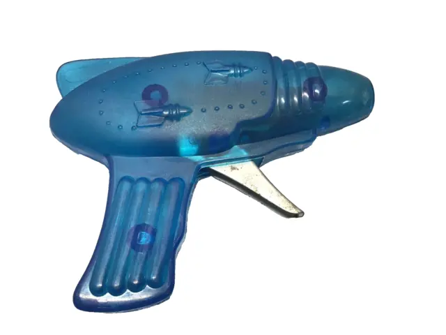Vintage Blue Plastic Friction Toy Ray Gun