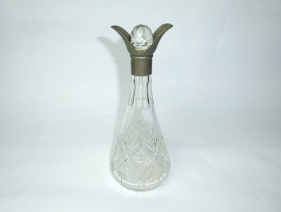 Um 1900 AL856 C 800er Argent Cristal Verre Bach Carafe Bach Ponçage à la Main 