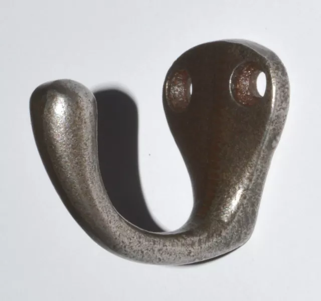 Pack of 2 Small Cast Iron Robe Coat Hooks Antique-Style Rustic Finish New