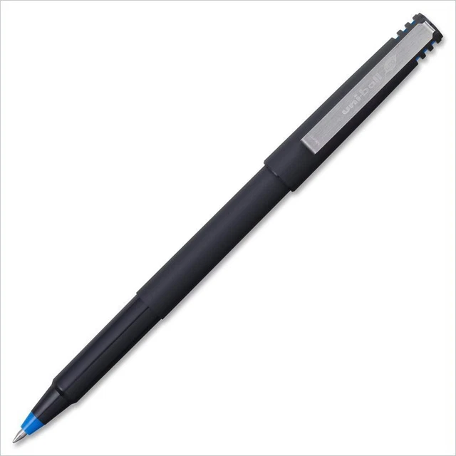 Uni-Ball Stick Blue Ink, Black Barrel, Fine Point, Rollerball Pen, 1-Count