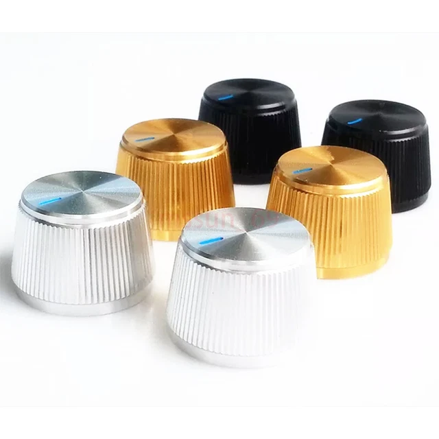 22X15mm Aluminum Amp Volume Potentiometer Knob 6.0mm Button for Audio DIY