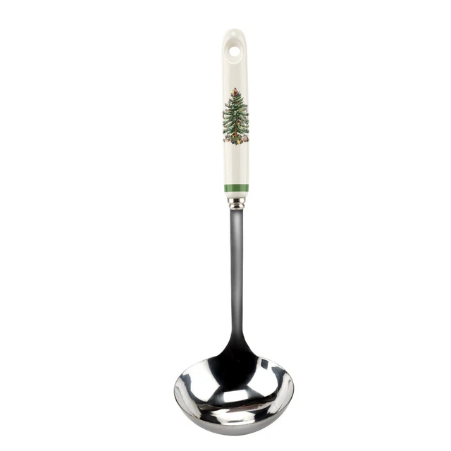 Spode Christmas Tree Porcelain 12.2 Inch Tree Ladle, Cooking Utensils