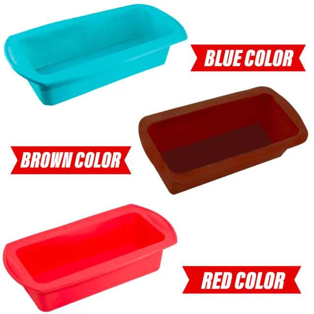 Silicone Loaf Tins Rectangle Bread Pans Non-Stick Baking Mould Bakeware Tray UK