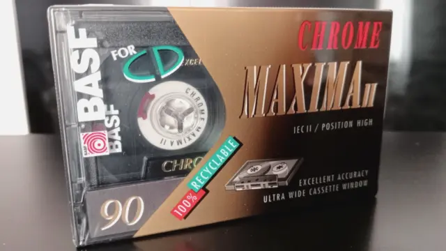 BASF CHROME MAXIMA II 90 - CASSETTE TAPE BLANK new SEALED tape made in Germany
