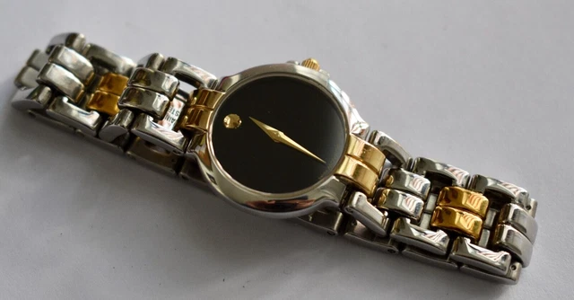 "Movado Museum classico da donna 2 toni inox e oro quarzo 81 A1 844 6,25"
