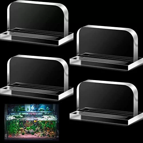 Qunclay 4 Pcs Aquarium Lid Handles Acrylic Clear Fish Tank Cover Handles Adhe