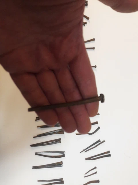 Over 60 antique square nails from the late 1800s... from owner's house.