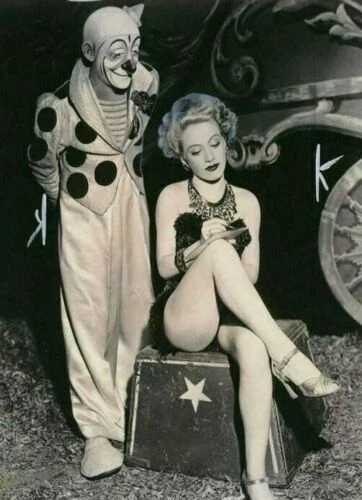 Antique Circus Clown Photo 853b Odd Strange & Bizarre