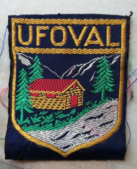 PATCH insigne tissé MONTAGNE UFOVAL colonies de vacances