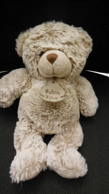 doudou peluche ours beige marron chiné z'animoos HISTOIRE D'OURS 25 cm