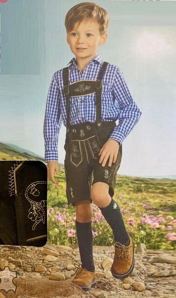 Bambini Pantaloni IN Pelle Vacchetta 92 (16-24 Mesi) 98 (2-3 Anni) 110 (4-5 #32