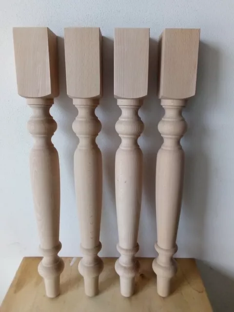 Gambe in legno per tavolo modello "TORNITA RUSTICA" - Set di 4 pz - Varie Taglie