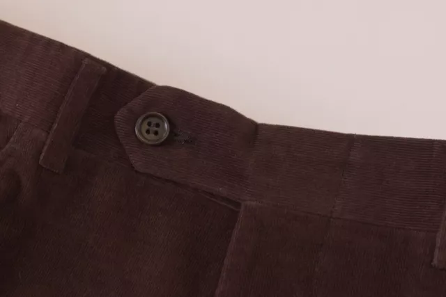 Canali NWT Cotton Blend Corduroy Pants in Solid Burgundy 32 US 48