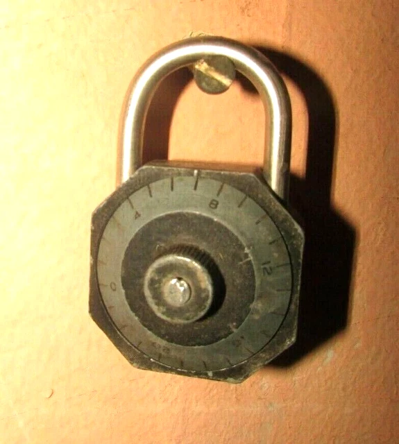 Antique Cast Iron Padlock With Secret Number Without Key Not Working Rare Lock