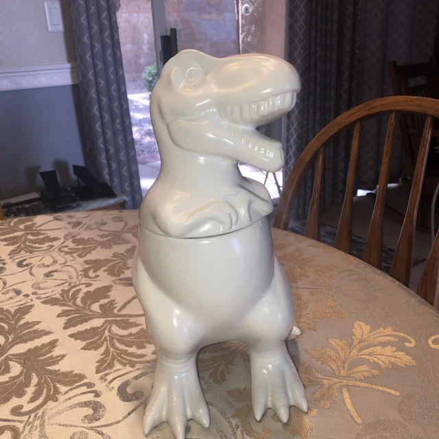 TARGET STONEWARE WHITE TRex Dinosaur Cookie JarRetired 19.99 PicClick