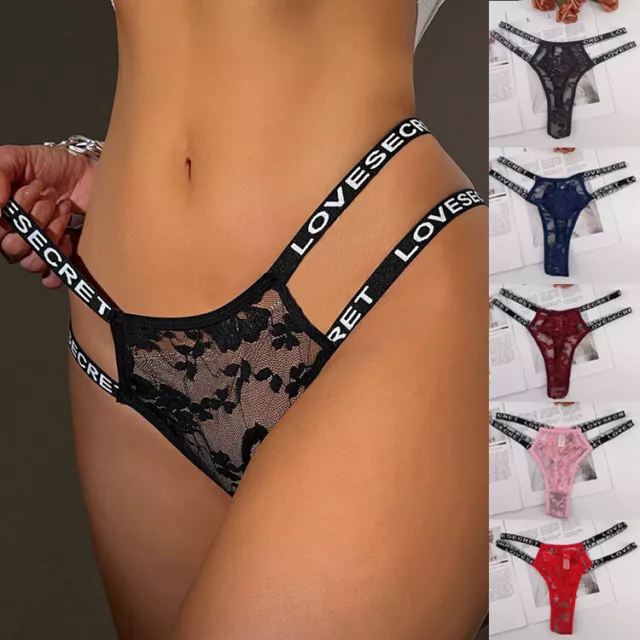 Women's Cotton Panties Lace Thongs Briefs Seamless Knickers Sexy