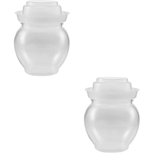 2 Count Légumes Bocal À Cornichons Transparent Conteneur Scellé Phoque