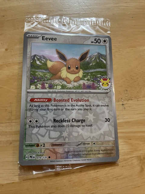 PRISMATIC EVOLUTIONS SEALED EEVEE 074/131 POKEMON DAY 2025 TCG 151
