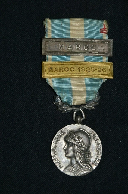 Médaille Commémorative Afrique Du Nord 1er Modèle Avec Agrafe MAROC - Originale Légion étrangère