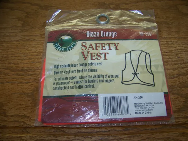 New Ozark Trail Blaze Orange Safety Vest Universal One Size Safety Hunting Hikin